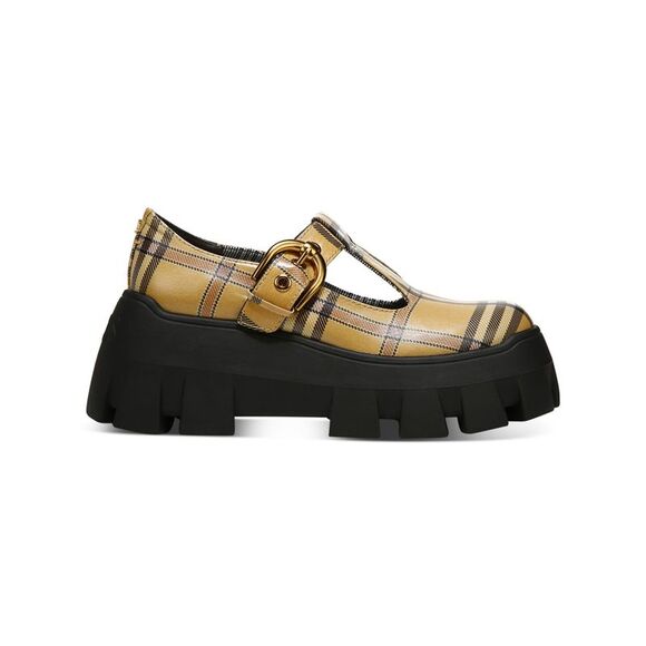 NWT CIRCUS NY Womens Yellow Plaid Amy Round Toe Platform Loafers Shoes 8 M - Picture 2 of 5